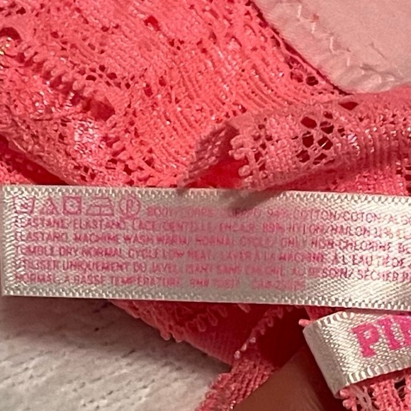 Victoria’s Secret PINK Gold Animal Print Lace Trim Cheeky Panty Small Low Rise - Picture 5 of 6